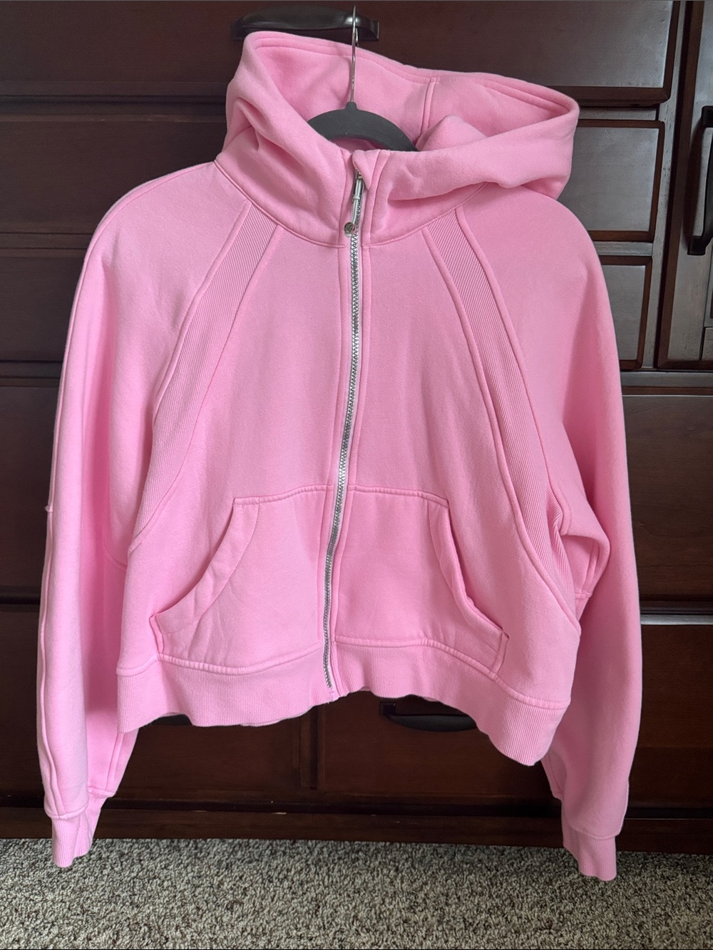Woman’s  Pink Full‑Zip Hooded Jacket